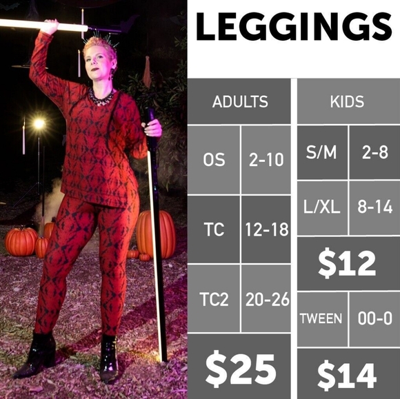 LuLaRoe Halloween Leggings Plus Size 20-26 - Picture 2 of 4